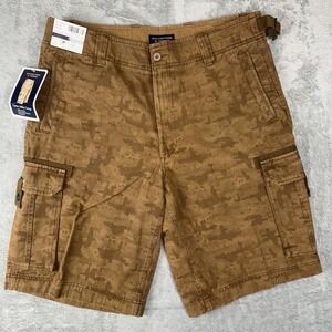 Roundtree & Yorke CAMO UTILITY CARGO 36 Waist Desert Tan  Mens Shorts NWT